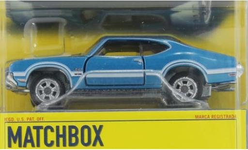 Oldsmobile 442 1/64 Matchbox metallise blau 1970 1:64 modellautos