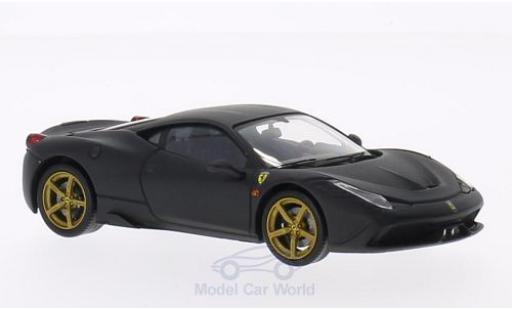 Ferrari 458 1/43 Hot Wheels Elite Speciale matt-schwarz 2013 ohne Vitrine modellautos