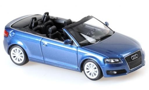 Audi A3 1/43 Maxichamps Cabriolet mettalic blau 2007 modellautos