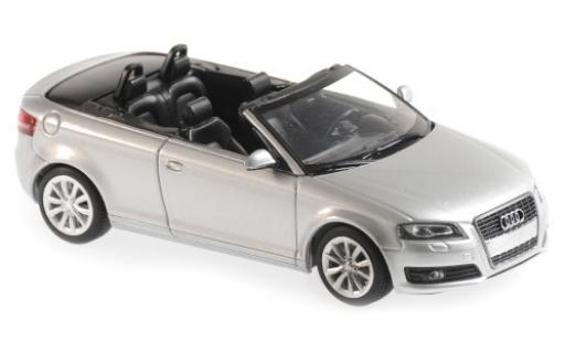 Audi A3 1/43 Maxichamps Cabriolet silber 2007 modellautos