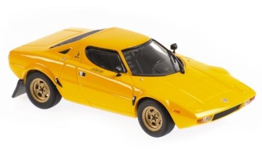 Lancia Stratos 1/43 Maxichamps gelb 1974 modellautos