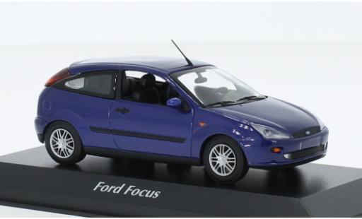 Ford Focus 1/43 Maxichamps MK I metallise bleu 1998 modellautos
