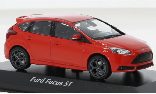 Ford Focus 1/43 Maxichamps MK III ST rouge 2011 modellautos