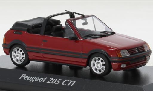 Peugeot 205 1/43 Maxichamps CTI Cabriolet rot 1990 modellautos