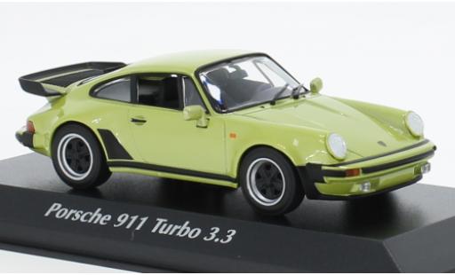Modellautos Porsche 930 Turbo 1/43 Maxichamps 911  3.3 metallise la chaux 1977 Porsche 930 Turbo 1/43 Maxichamps 911  3.3 metallise la chaux 1977 modellautos