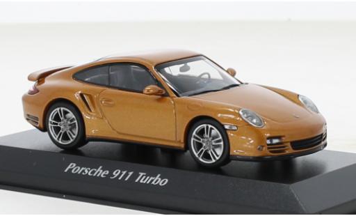 Modellautos Porsche 997 Turbo 1/43 Maxichamps 911  metallise beige 2009 Porsche 997 Turbo 1/43 Maxichamps 911  metallise beige 2009 modellautos