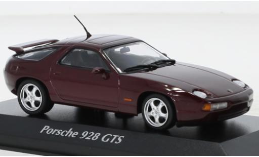 Porsche 928 1/43 Maxichamps GTS metallise rot 1991 modellautos