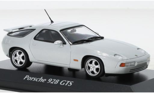 Porsche 928 1/43 Maxichamps GTS metallise silber 1991 modellautos