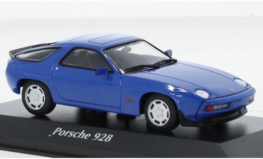 Porsche 928 1/43 Maxichamps S bleu 1979 modellautos