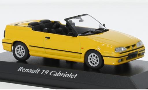 Renault 19 1/43 Maxichamps cabriolet jaune 92 modellautos