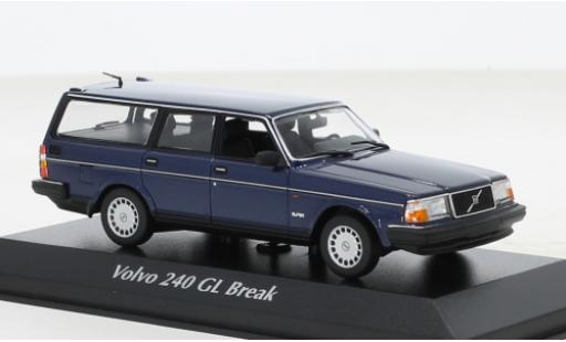 Volvo 240 1/43 Maxichamps GL Break metallise blau 1986 modellautos