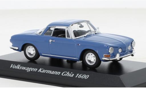 Modellautos Volkswagen Karmann 1/43 Maxichamps Ghia 1600 blau 1966 Volkswagen Karmann 1/43 Maxichamps Ghia 1600 blau 1966 modellautos
