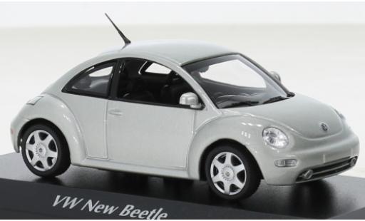 Volkswagen New Beetle 1/43 Maxichamps silber 1998 modellautos
