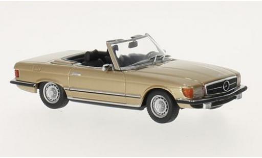Mercedes 350 1/43 Maxichamps SL (R107) gold 1974 modellautos
