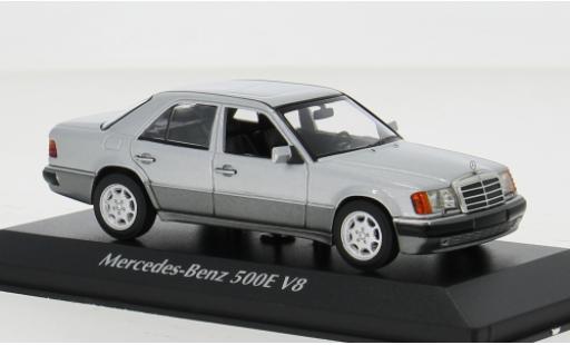 Mercedes 500 1/43 Maxichamps E (W124) silber 1991 1:43 modellautos