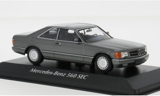 Mercedes 560 1/43 Maxichamps SEC (C126) metallise grau 1986 1:43 modellautos