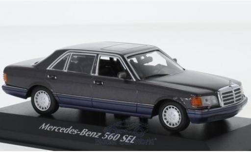 Modellautos Mercedes 560 1/43 Maxichamps SEL (V126) mettalic violett 1990 Mercedes 560 1/43 Maxichamps SEL (V126) mettalic violett 1990 modellautos