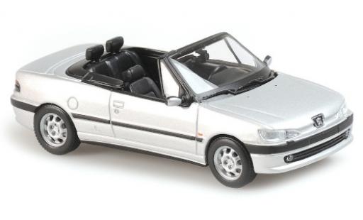 Peugeot 306 1/43 Maxichamps Cabriolet matt-silber 1998 modellautos