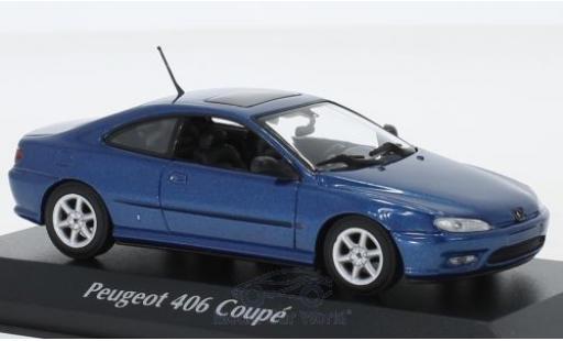 Peugeot 406 1/43 Maxichamps Coupe mettalic blau 1997 modellautos