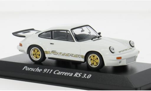 Porsche 930 RS 1/43 Maxichamps 911 Carrera 3.0 weiss/rot 1974 1:43 modellautos