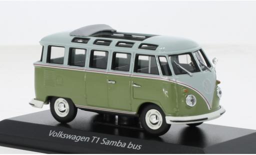 Volkswagen T1 1/43 Maxichamps Samba grau/grün 1961 1:43 modellautos