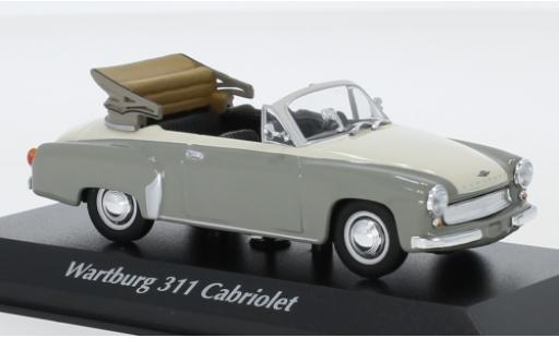 Wartburg 311 1/43 Maxichamps Cabriolet grau/weiss 1958 modellautos