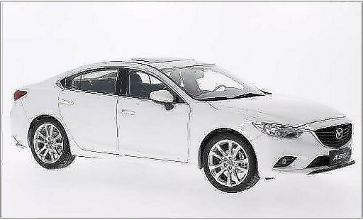 Mazda 6 Atenza 1/18 Paudi weiss 2014 modellautos