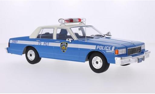 Chevrolet Caprice Classic 1/18 MCG Sedan blau Police 1985 les portes et capos fermé modellautos