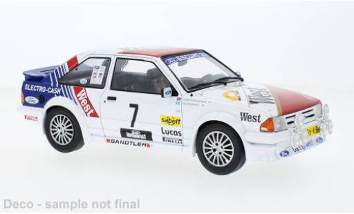 Modellautos Ford Escort 1/18 MCG MK III RS Turbo No.7 Haspengouw rally 1985 Ford Escort 1/18 MCG MK III RS Turbo No.7 Haspengouw rally 1985 modellautos
