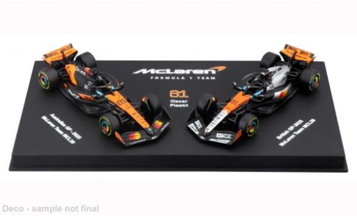 McLaren F1 1/43 Burago 2er Set: MCL39 Formel 1 2025 Team #81 O.Piastri 1:43 Bburago