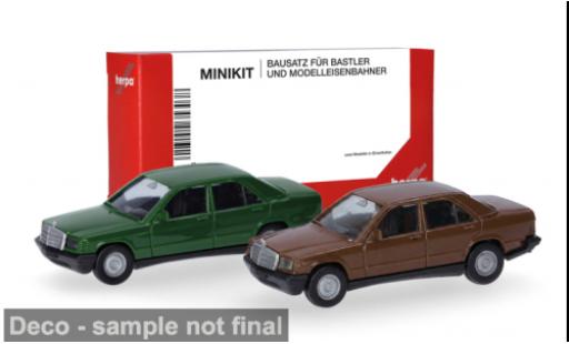 Mercedes 190 1/87 Herpa MiniKit E (W201) gr&Atilde;&frac14;n/braun 1:87 modellautos