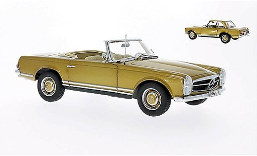 Mercedes 230 SL 1/18 Norev Hardtop gold 1963 modellautos