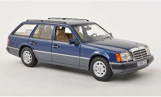 Mercedes 300 Coupe 1/43 Minichamps (S124) blau/grau 1988 modellautos