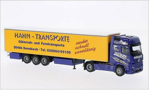 Mercedes Actros Gigaspace 1/87 AWM 2 Hahn-Transporte Gardinenplanen-SZ modellautos