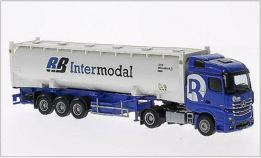 Mercedes Actros Streamspace 1/87 AWM 2 Stream./Aerop. Rooms/Intermodal Silo-Co.-SZ modellautos