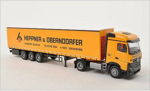Mercedes Actros Streamspace 1/87 AWM 2 Heppner & Oberndorfer (A) Gardinenplanen-SZ modellautos