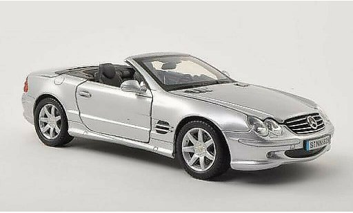Mercedes Classe SL 500 1/18 Motormax (R230) grau mit Klappverdeck 2002 modellautos