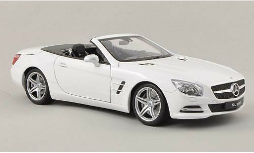 Mercedes Classe SL 500 1/18 Welly (R231) weiss Verdeck geoffnet 2012 modellautos