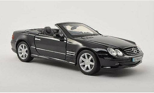 Mercedes Classe SL 500 1/18 Motormax schwarz mit Klappverdeck 2002 modellautos