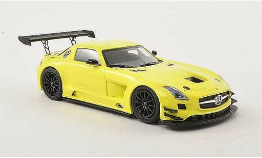 Mercedes SLS GT3 1/43 Minichamps AMG gelb Plain Body Version 2011 modellautos