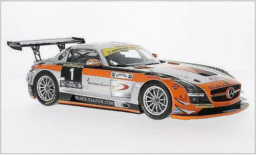 Mercedes SLS GT3 1/18 Minichamps AMG No.1 Black Falcon 24h Dubai 2013 modellautos