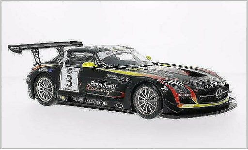 Mercedes SLS GT3 1/18 Minichamps AMG No.3 Black Falcon 24h Abu Dhabi 2013 modellautos