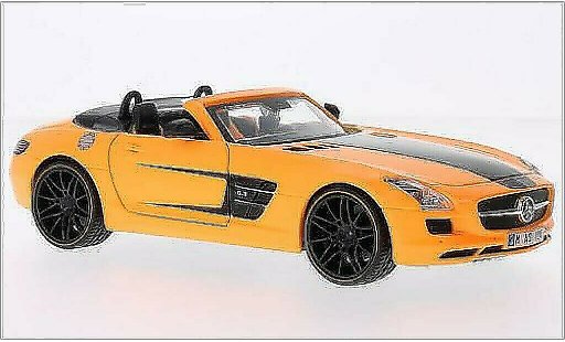 Mercedes SLS Roadster 1/24 Maisto AMG orange/schwarz modellautos