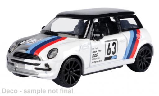 Mini Cooper 1/43 Motormax weiss/Dekor 1:43 modellautos