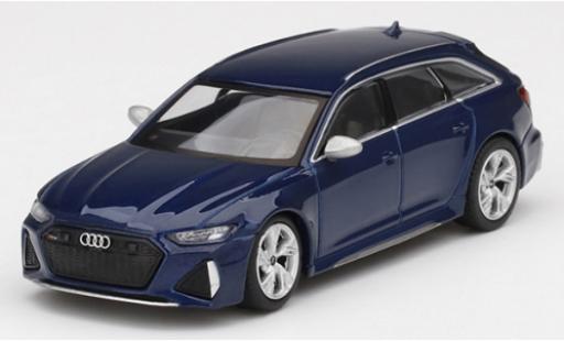 Modellautos Audi RS6 1/64 Mini GT Avant (C8) mettalic blau Audi RS6 1/64 Mini GT Avant (C8) mettalic blau modellautos
