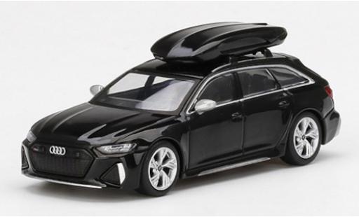 Modellautos Audi RS6 1/64 Mini GT Avant mettalic schwarz mit Dachbox Audi RS6 1/64 Mini GT Avant mettalic schwarz mit Dachbox modellautos