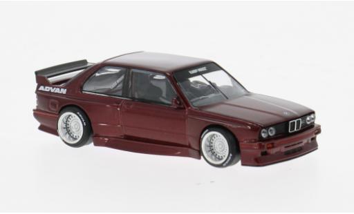 Bmw M3 1/64 Mini GT (E30) rot 1989 1:64 modellautos