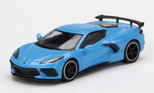 Modellautos Chevrolet Corvette 1/64 Mini GT C8 Stingray blau Chevrolet Corvette 1/64 Mini GT C8 Stingray blau modellautos