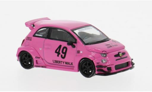 Fiat 595 1/64 Mini GT Abarth LB-Works pink 2024 1:64 modellautos