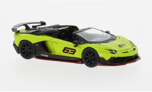 Lamborghini Aventador 1/64 Mini GT SVJ 63 grün/schwarz 2022 1:64 modellautos